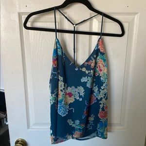 T Strap Ornate Printed Tank Top